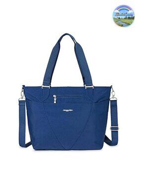 Lightweight Water-Resistant Laptop Tote Bag with Luggage Sleeve, Machine